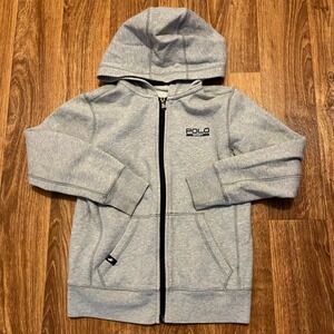 Polo Sport Ralph Lauren Shirt Kids Small Size 8 Gray Zip Up Hoodie Sweatshirt
